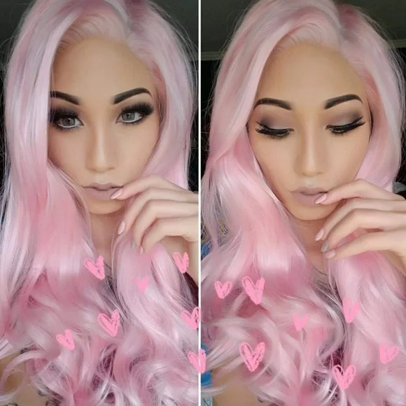 Accessories | Mia Cotton Candy Pink 26 Lace Front Wig Nwt  display picture 3